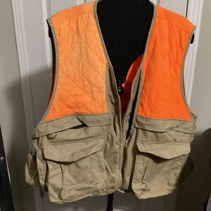 Cabela's game vest orange/brown reversable XL